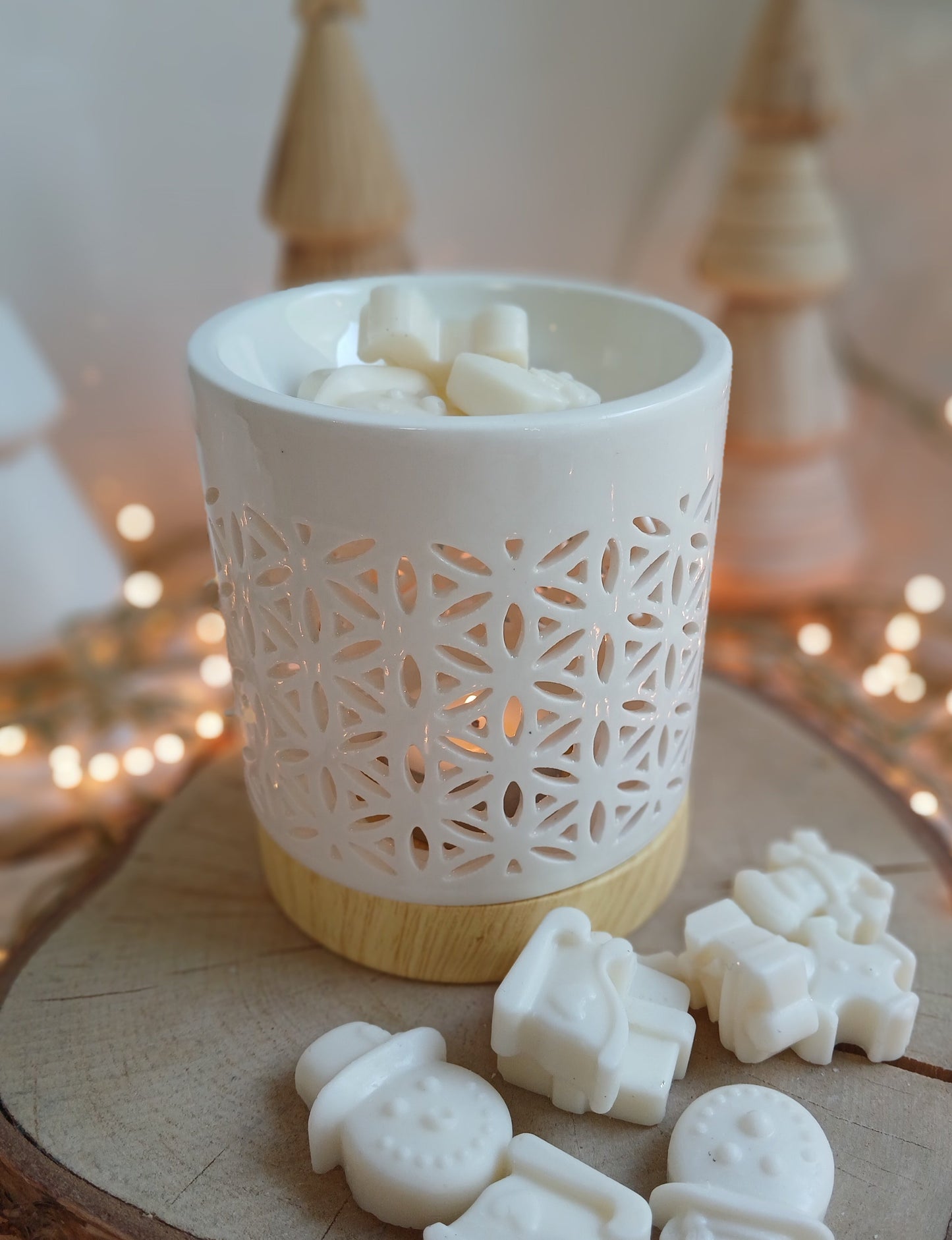 Flower wax melt burner