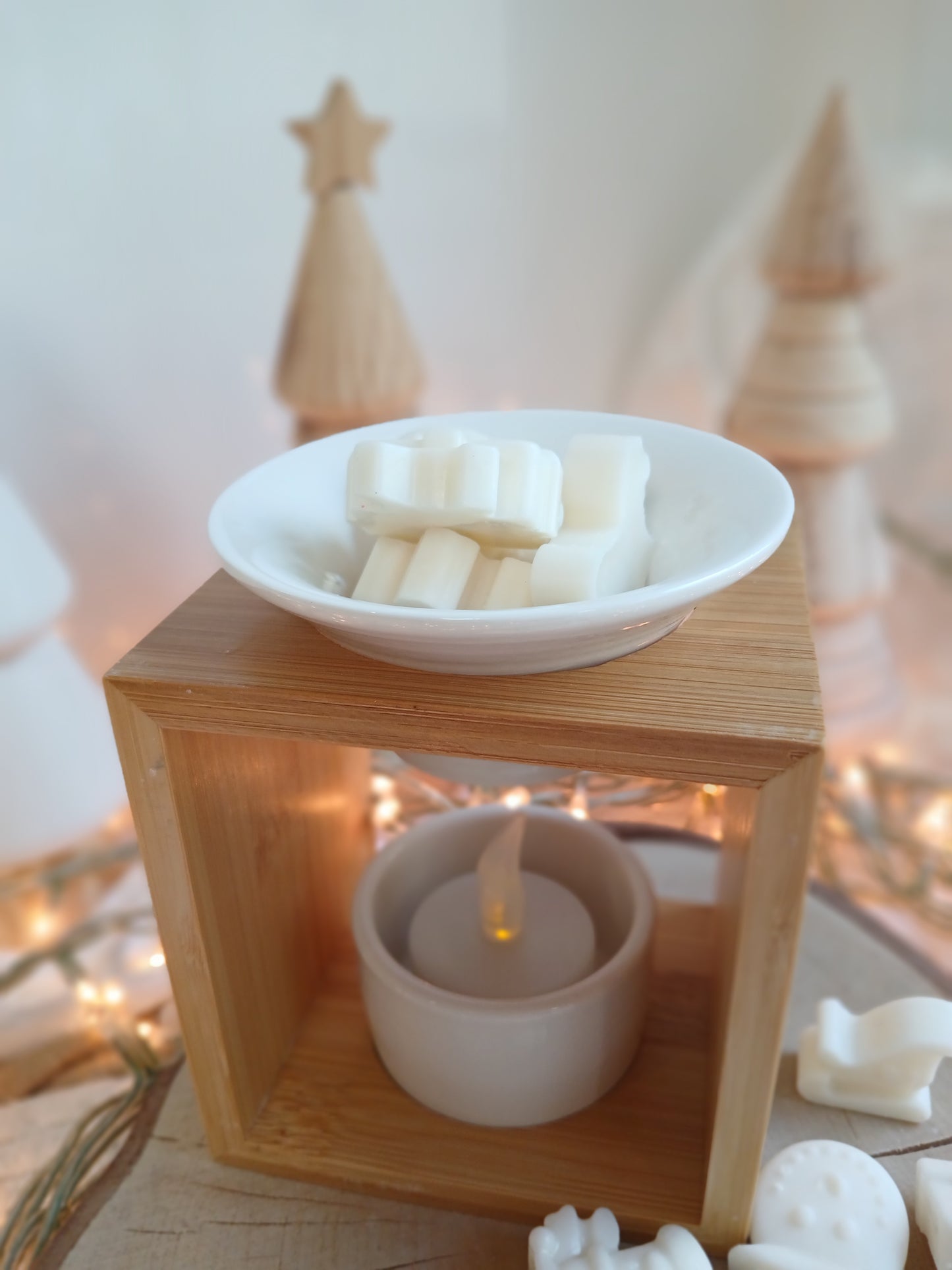 Wood wax melt burner