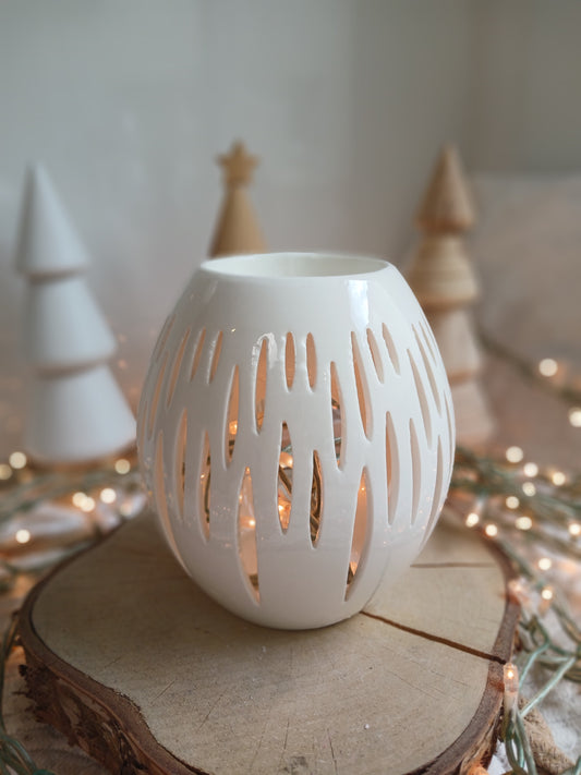 Oval wax melt burner