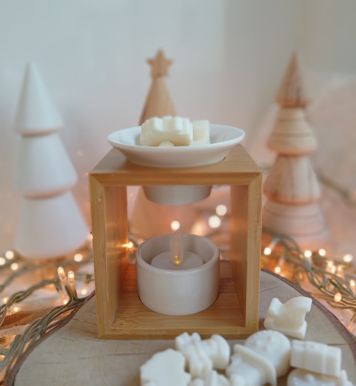 Wood wax melt burner